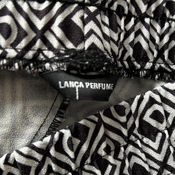 Lança Perfume Monogram Black & White Stretch Crepe Side-Stripe Track Pants – S - Picture 8 of 8